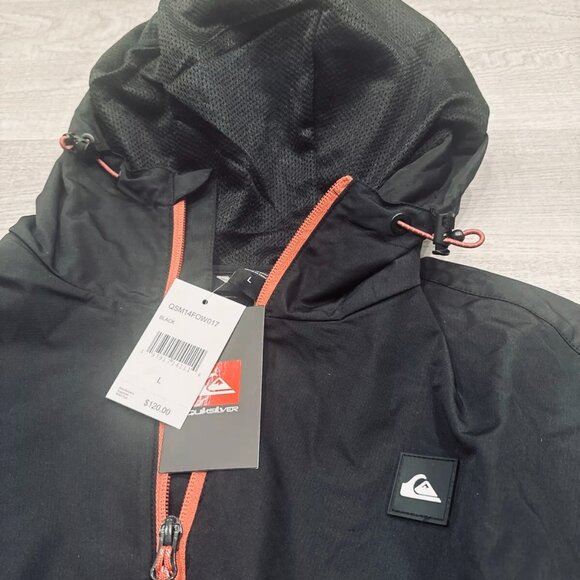 QUIKSILVER Men's Lightweight Hooded Windbreaker NWT Size L - Picture 4 of 7